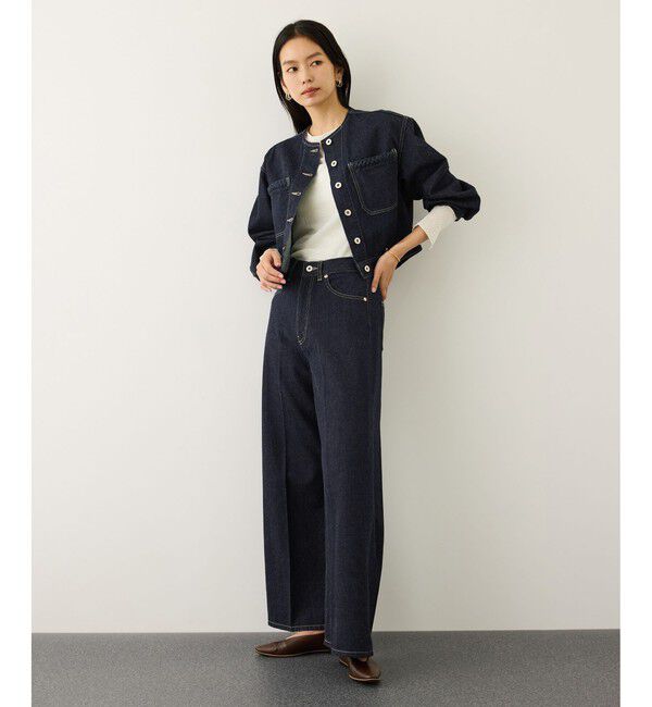 ROPE「イージーワイドデニムパンツ(岡山デニム)/セットアップ対応・イージーケア」|デニム|