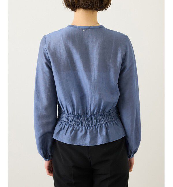 ROPE「カールマイヤーウエストタックペプラムブラウス/イージーケア」|シャツ・ブラウス|