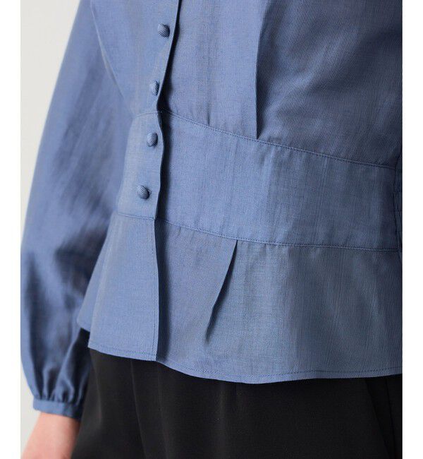 ROPE「カールマイヤーウエストタックペプラムブラウス/イージーケア」|シャツ・ブラウス|