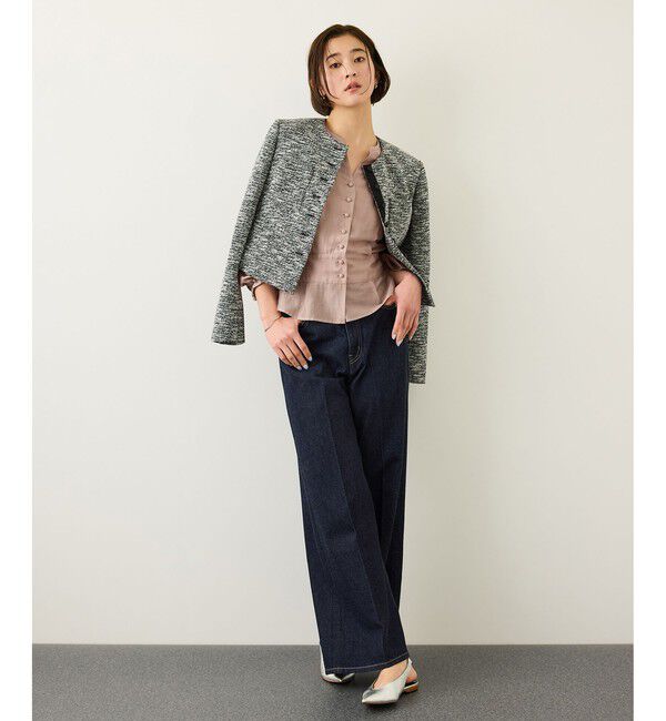 ROPE「カールマイヤーウエストタックペプラムブラウス/イージーケア」|シャツ・ブラウス|