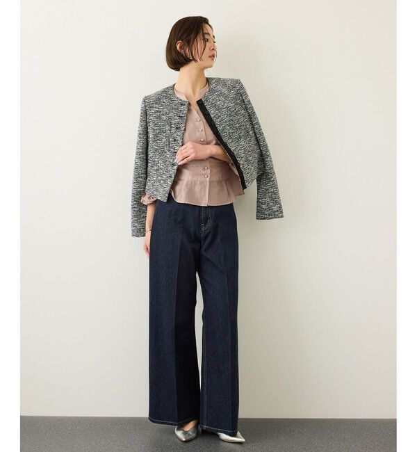 ROPE「カールマイヤーウエストタックペプラムブラウス/イージーケア」|シャツ・ブラウス|