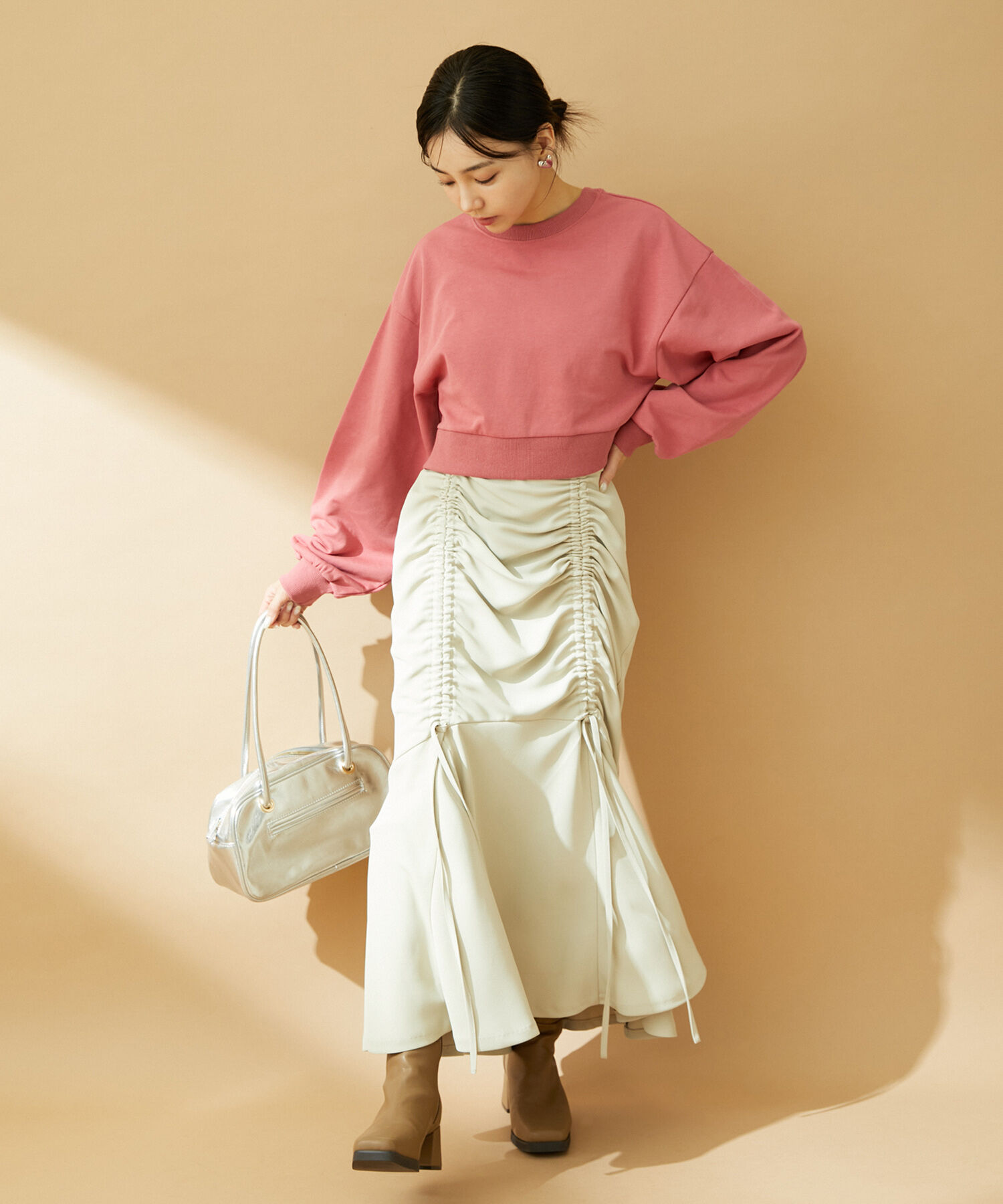 VIS「【洗える】ドロストマーメイドスカート」|スカート|