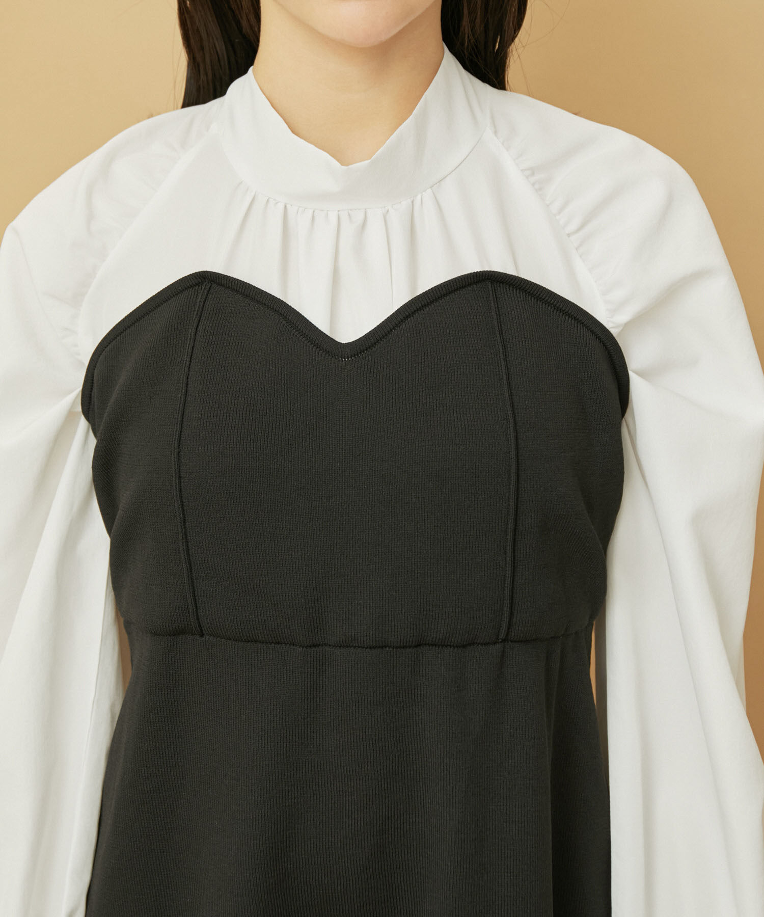 VIS「【VIS DRESS】バックリボンドッキングマーメイドワンピース」|ワンピース|