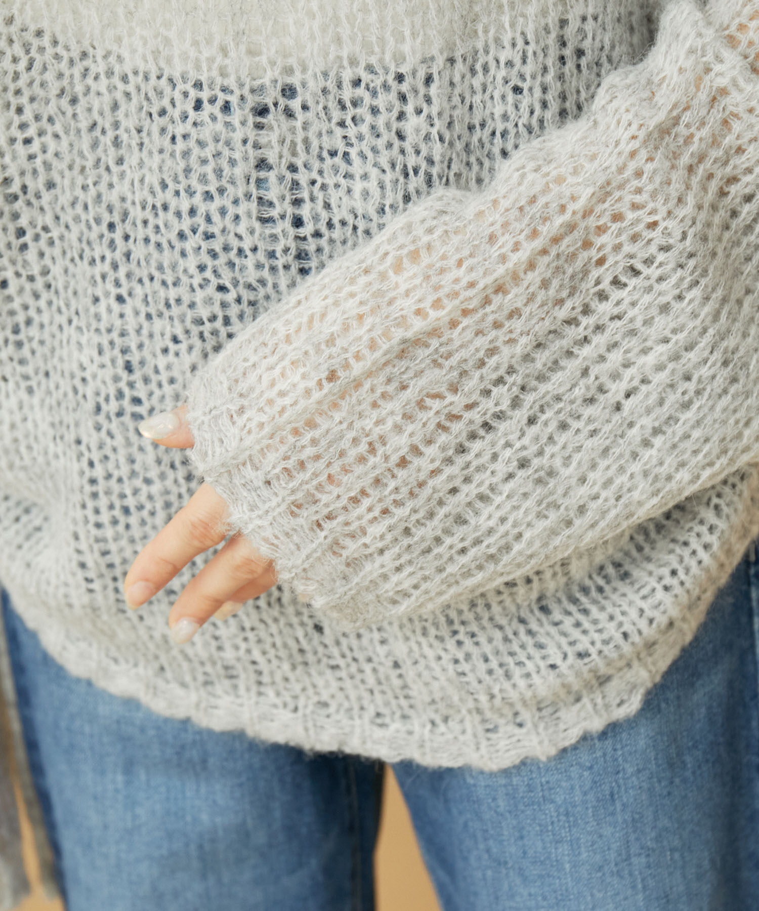 VIS「モヘアタッチシアーニット」|ニット・セーター|