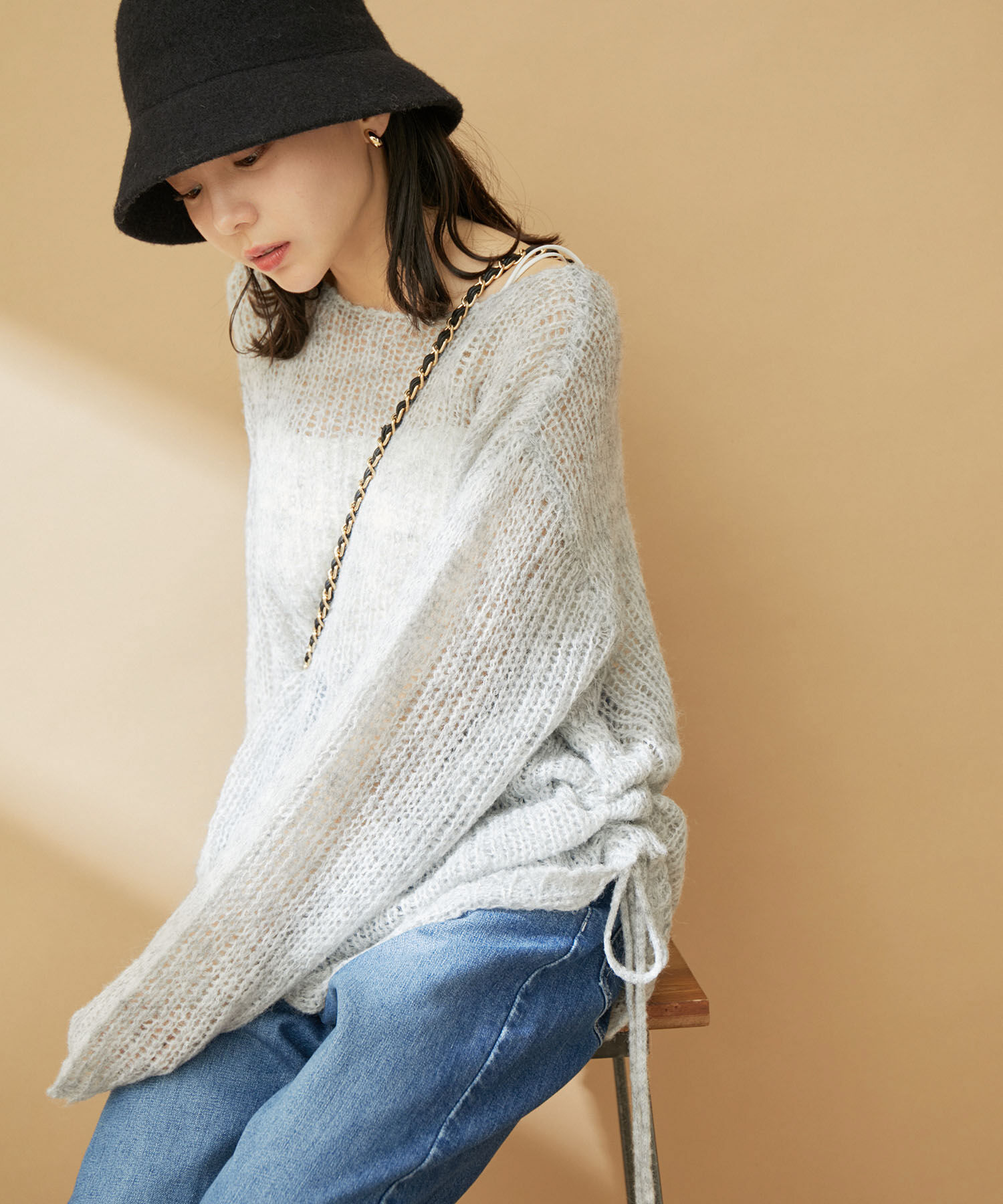 VIS「モヘアタッチシアーニット」|ニット・セーター|