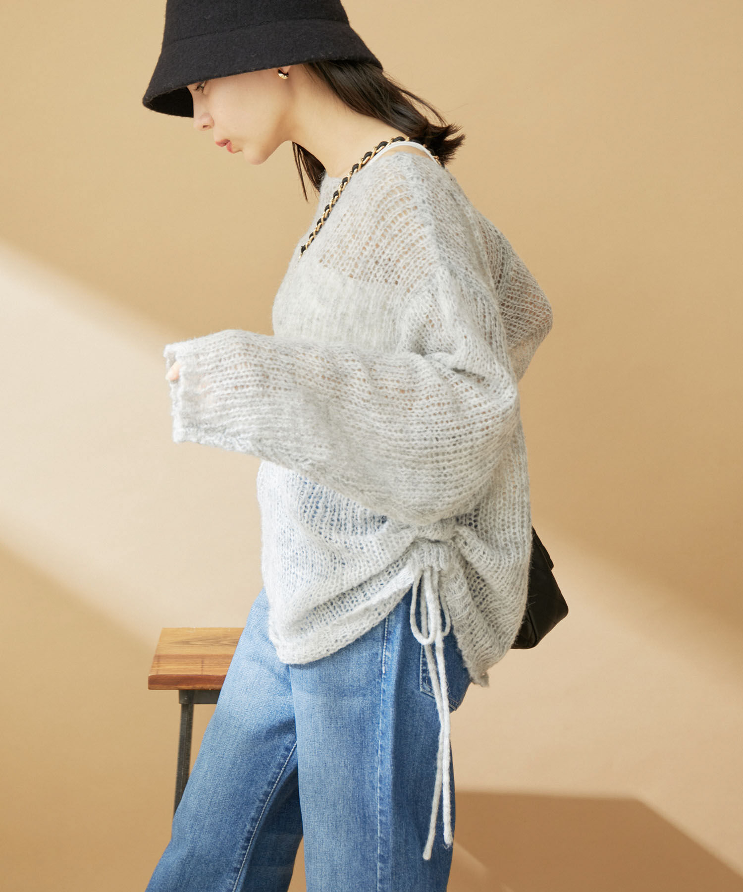 VIS「モヘアタッチシアーニット」|ニット・セーター|