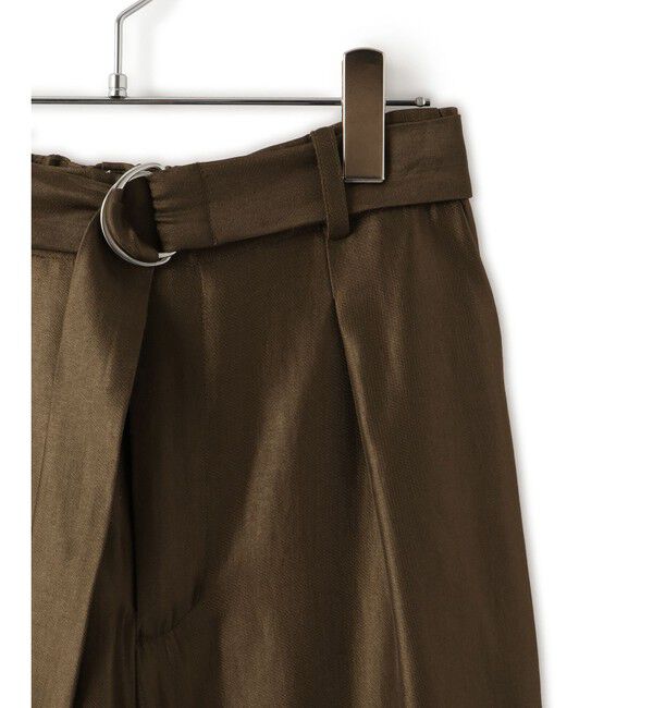 VIS「【洗える】シャイニーワンタックワイドパンツ」|チノ|