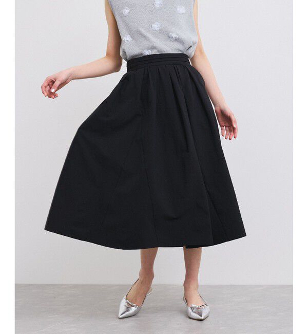 VIS「【洗える】サッカータックフレアースカート」|スカート|