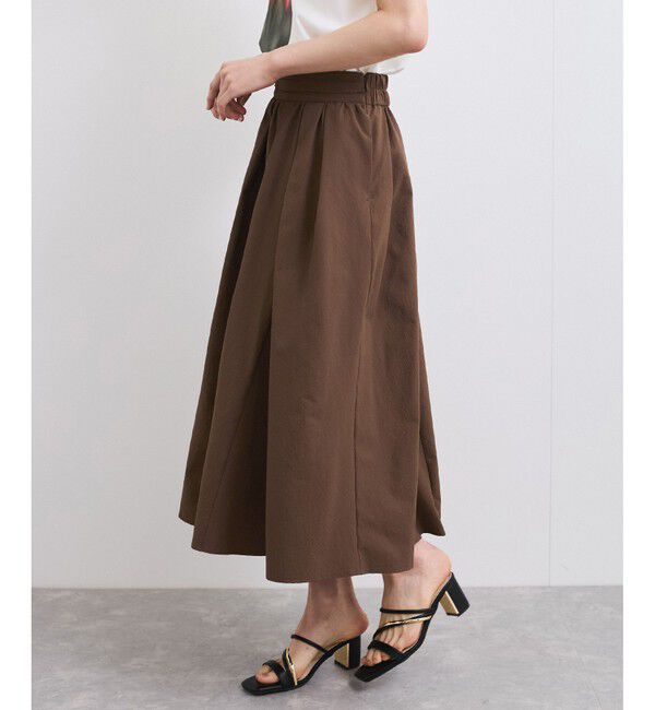 VIS「【洗える】サッカータックフレアースカート」|スカート|