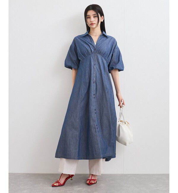 VIS「バルーンスリーブデニムワンピース」|ワンピース|