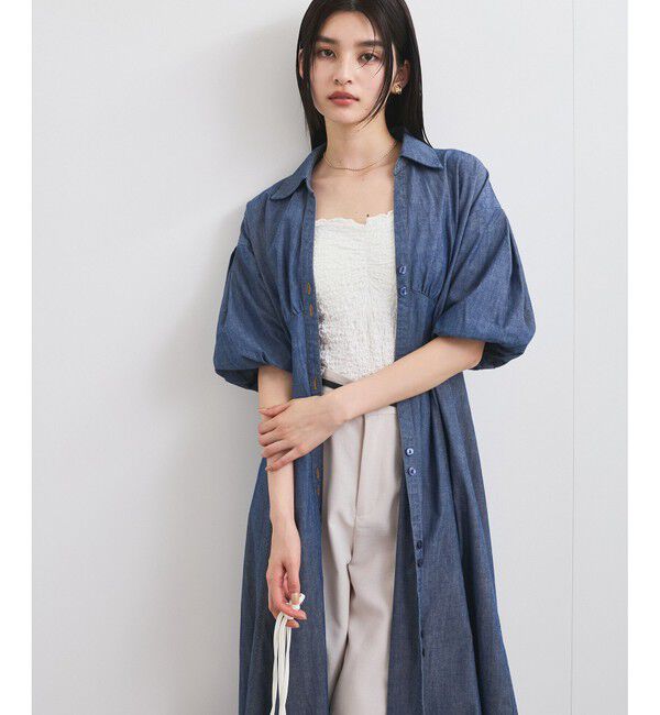 VIS「バルーンスリーブデニムワンピース」|ワンピース|