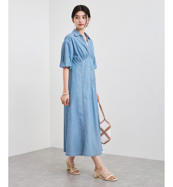 VIS「バルーンスリーブデニムワンピース」|ワンピース|