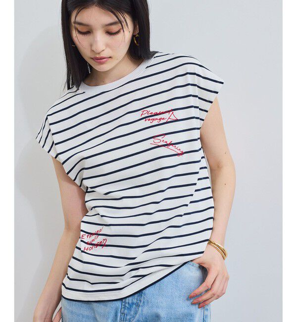 VIS「フレンチスリーブロゴアソートTシャツ」|Tシャツ・カットソー|ホワイト系(11)