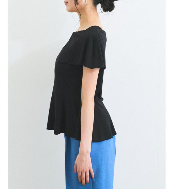 VIS「【WEB限定】ビッグカラーペプラムカットソー」|Tシャツ・カットソー|