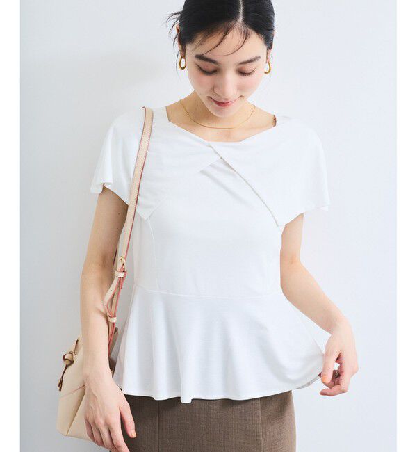 VIS「【WEB限定】ビッグカラーペプラムカットソー」|Tシャツ・カットソー|