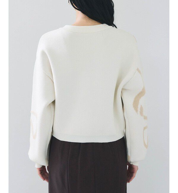 VIS「リボンモチーフジャガードカーディガン/イージーケア」|カーディガン|