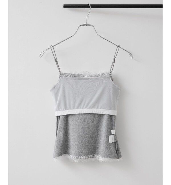 VIS「カップ付きレーステレコキャミソール」|キャミソール|