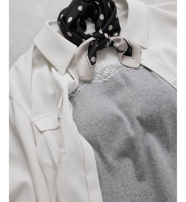 VIS「カップ付きレーステレコキャミソール」|キャミソール|