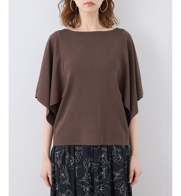 Rope&rsquo;Picnic「【UVカット・接触冷感・イージーケア】八方映えニット スカーフスリーブニットプルオーバー」|ニット・セーター|