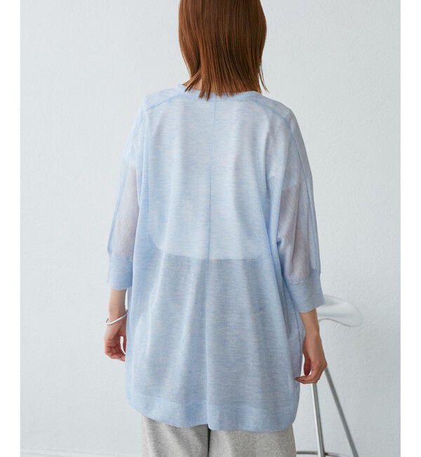 Rope&rsquo;Picnic「【新色追加】LEVITAシアーニットリラックスカーディガン」|カーディガン|