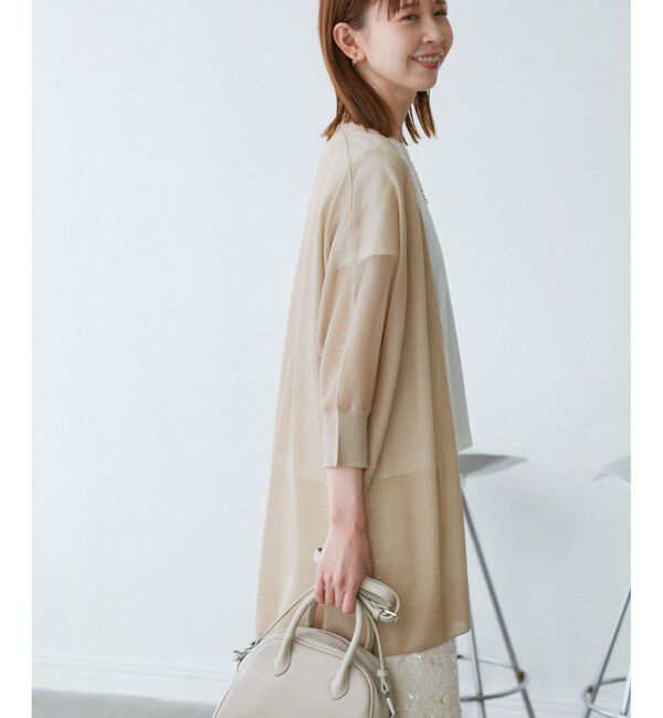 Rope&rsquo;Picnic「【新色追加】LEVITAシアーニットリラックスカーディガン」|カーディガン|