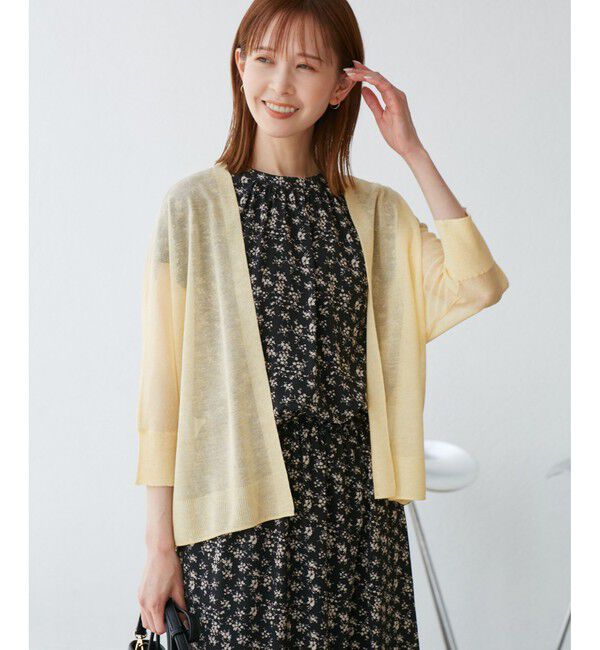 Rope&rsquo;Picnic「【新色追加】LEVITAシアーニットリラックスカーディガン」|カーディガン|