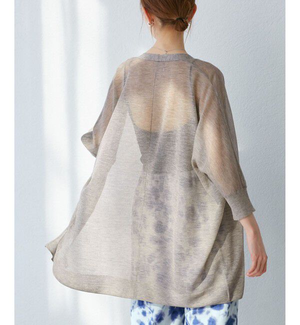 Rope&rsquo;Picnic「【新色追加】LEVITAシアーニットリラックスカーディガン」|カーディガン|