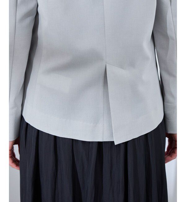 Rope&rsquo;Picnic「リネンライクシリーズ ドライタッチノーラペルジャケット/UVカット」|ノーカラージャケット|