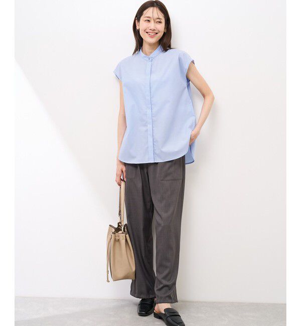 Rope&rsquo;Picnic「【防シワ】リボンフレンチスリーブシャツ」|シャツ・ブラウス|