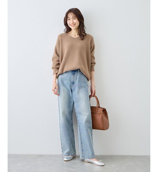 Rope&rsquo;Picnic「【新色追加】スフレニットシリーズ Vネックニットプルオーバー/イージーケア・リンクコーデ」|ニット・セーター|