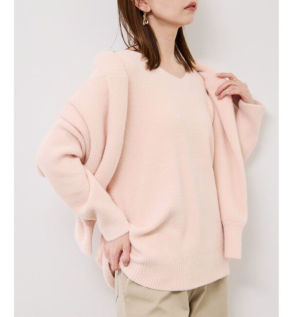 Rope&rsquo;Picnic「【新色追加】スフレニットシリーズ Vネックニットプルオーバー/イージーケア・リンクコーデ」|ニット・セーター|