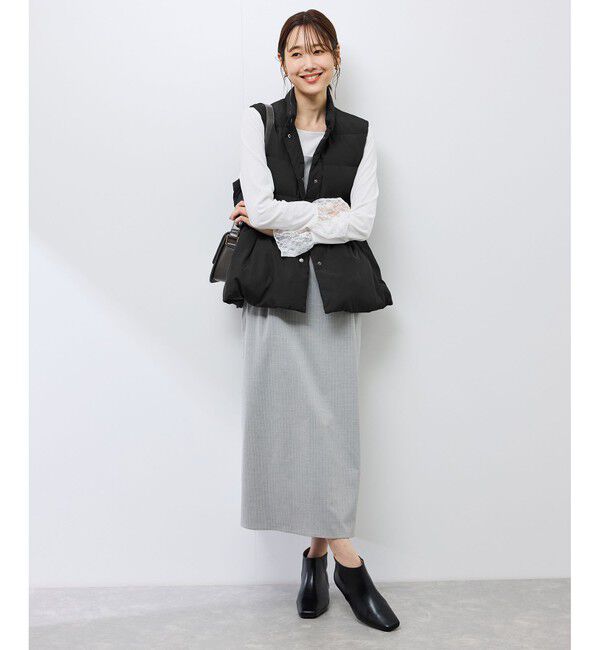 Rope&rsquo;Picnic「【GREEN DOWN/グリーンダウン】ペプラムダウンベスト」|ダウンベスト・ベスト|