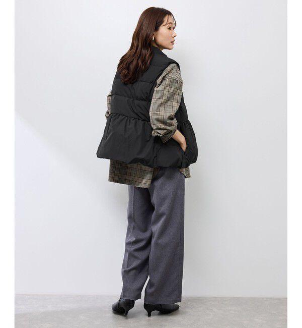 Rope&rsquo;Picnic「【GREEN DOWN/グリーンダウン】ペプラムダウンベスト」|ダウンベスト・ベスト|