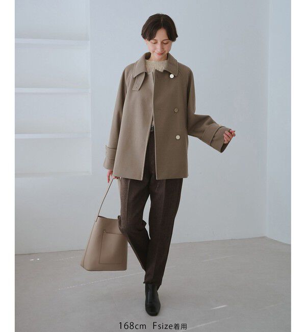 Rope&rsquo;Picnic「ジャージーメルトンシリーズ 金ボタンミドル丈コート/リンクコーデ」|その他|