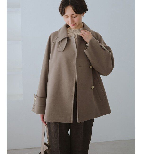 Rope&rsquo;Picnic「ジャージーメルトンシリーズ 金ボタンミドル丈コート/リンクコーデ」|その他|