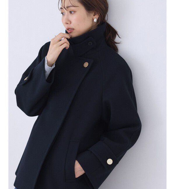 Rope&rsquo;Picnic「ジャージーメルトンシリーズ 金ボタンミドル丈コート/リンクコーデ」|その他|