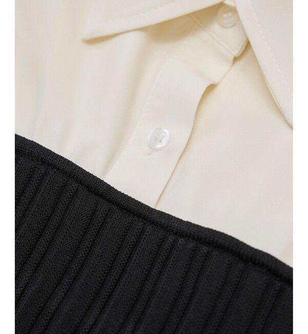 Rope&rsquo;Picnic「シャツドッキングペプラムニット」|シャツ・ブラウス|