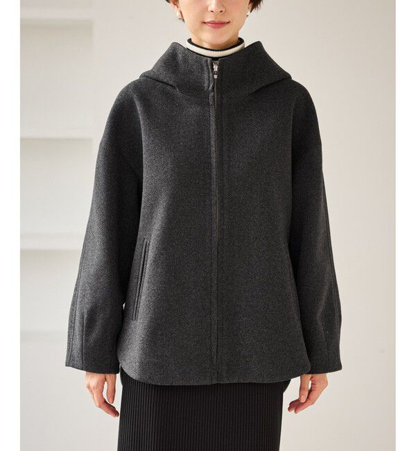 Rope&rsquo;Picnic「【新色追加】ジャージーメルトンシリーズ ジップアップフーデッドコート/無地・チェック/リンクコーデ」|その他|