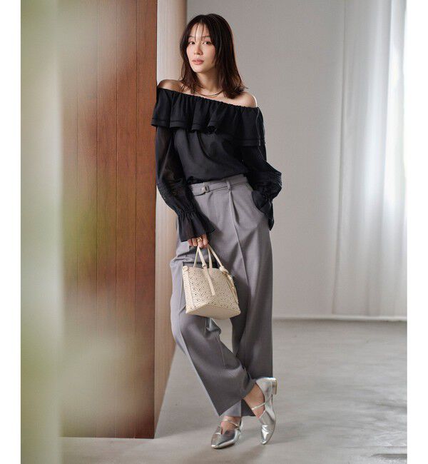 Rope&rsquo;Picnic「お着軽シャツシリーズ レース使い2WAYオフショルシアーブラウス/接触冷感・通気性」|シャツ・ブラウス|