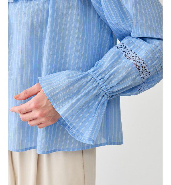 Rope&rsquo;Picnic「お着軽シャツシリーズ レース使い2WAYオフショルシアーブラウス/接触冷感・通気性」|シャツ・ブラウス|