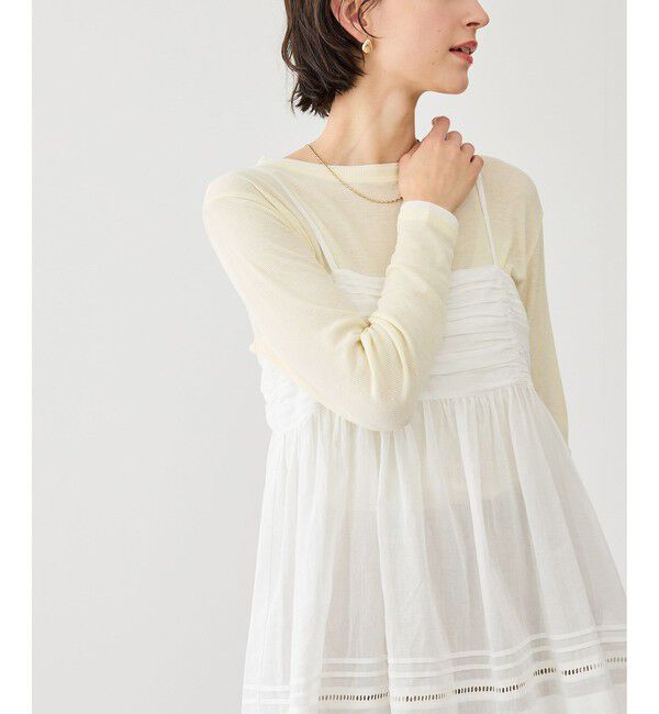 Rope&rsquo;Picnic「お着軽シャツシリーズ シアーレイヤードキャミソールブラウス/接触冷感・通気性」|シャツ・ブラウス|