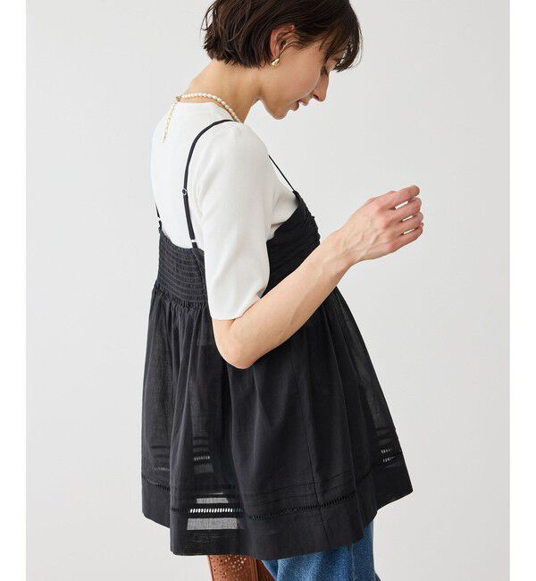 Rope&rsquo;Picnic「お着軽シャツシリーズ シアーレイヤードキャミソールブラウス/接触冷感・通気性」|シャツ・ブラウス|