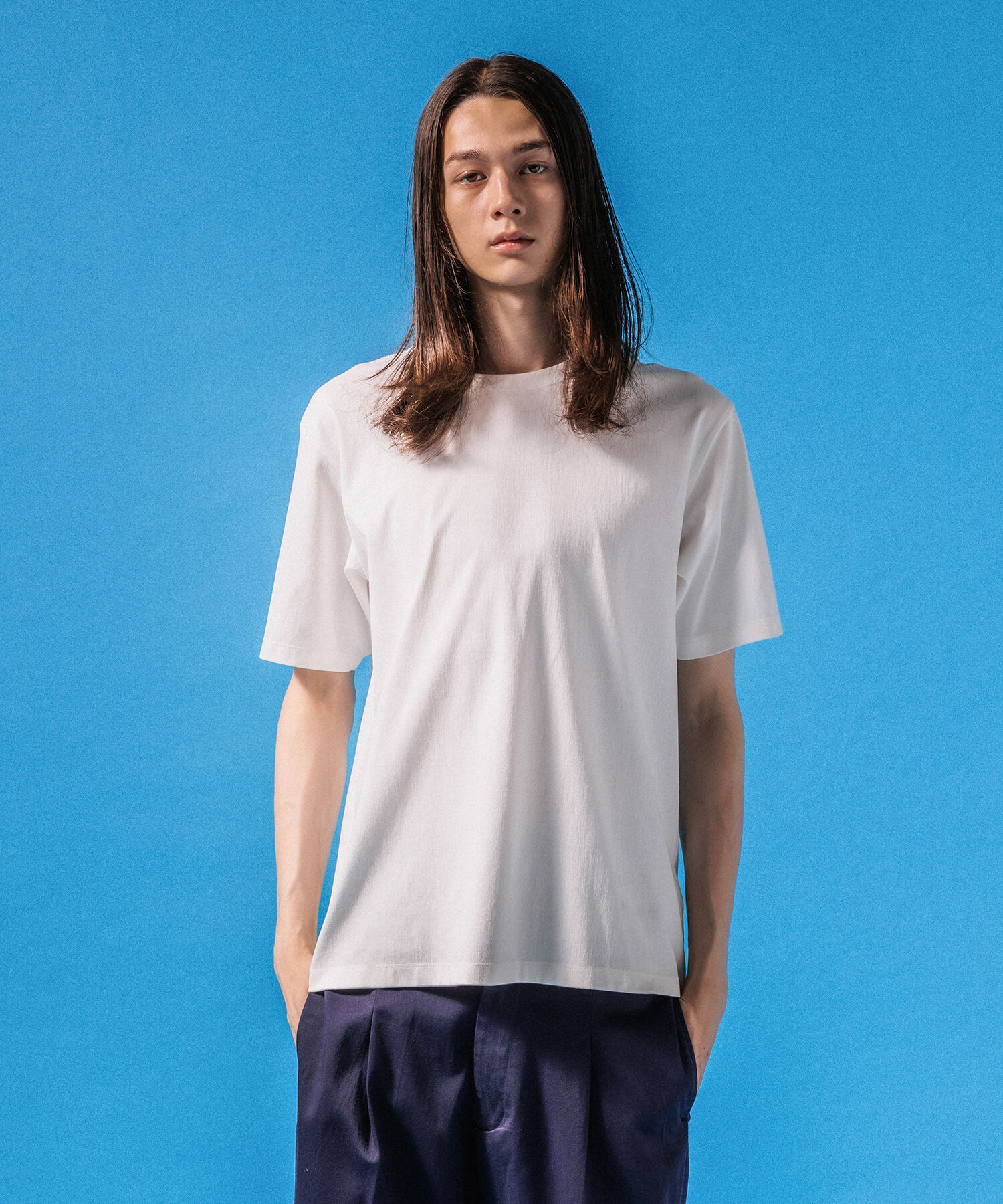 ADAM ET ROPE'「【接触冷感】スタンダード Tシャツ / ロングシーズン着用可能」|Tシャツ・カットソー|