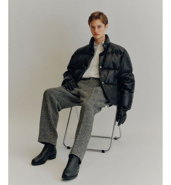 ADAM ET ROPE'「《別注》【AVIREX for ADAM ET ROPE'】レザーダウンジャケット」|ダウン|