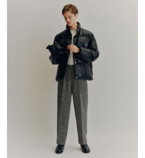 ADAM ET ROPE'「《別注》【AVIREX for ADAM ET ROPE'】レザーダウンジャケット」|ダウン|