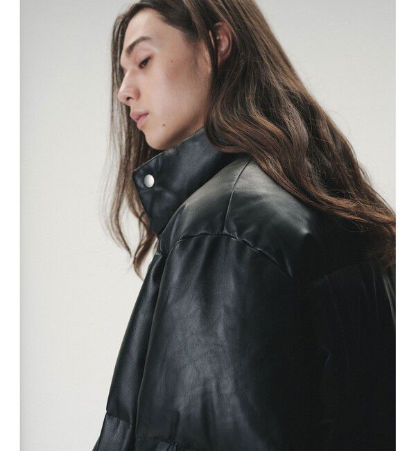 ADAM ET ROPE'「《別注》【AVIREX for ADAM ET ROPE'】レザーダウンジャケット」|ダウン|