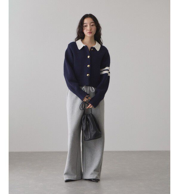 ADAM ET ROPE'「コンビウエストスウェットイージーパンツ」|チノ|