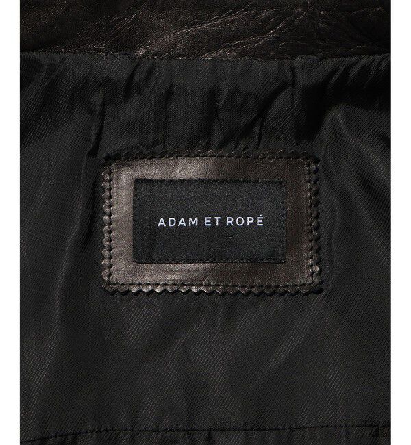 ADAM ET ROPE'「ホースハイド レザーライダースブルゾン」|ライダースジャケット|