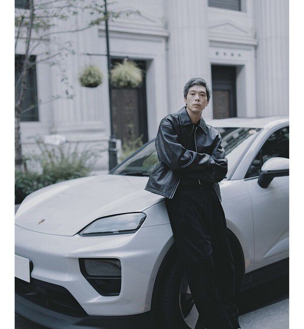 ADAM ET ROPE'「ホースハイド レザーライダースブルゾン」|ライダースジャケット|