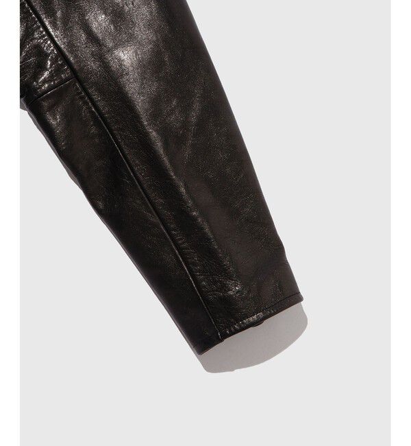 ADAM ET ROPE'「ホースハイド レザーライダースブルゾン」|ライダースジャケット|